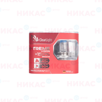 Clearlight - H4 12V-60/55W X-treme Vision +150% Light (2 шт, DUOBOX)