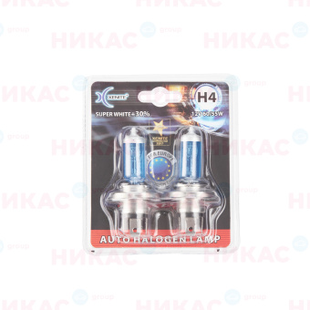 XENITE H4 (SUPER WHITE +30%) (P43t) 12V